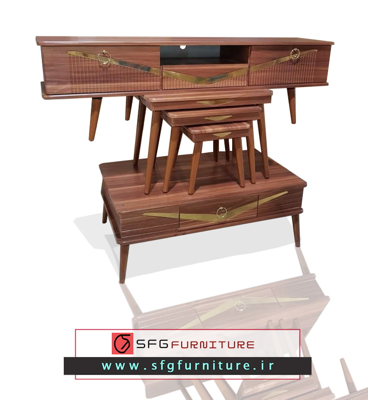 جلو مبلی و عسلی و میز تلویزیون